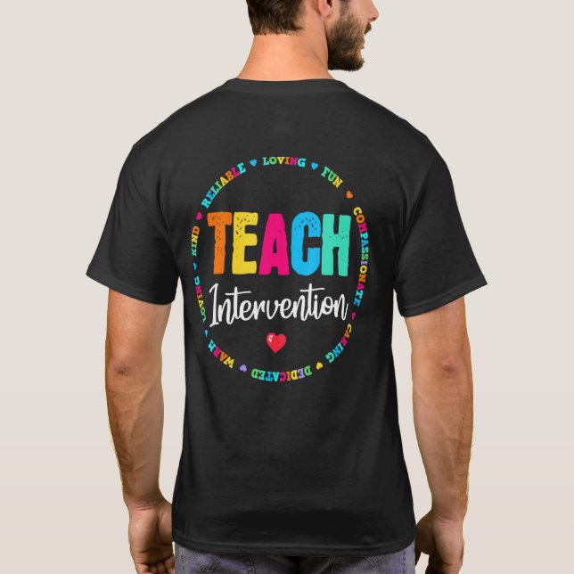 Rti Team T Response Reading Reading Intervention T T Shirt (Baksida)