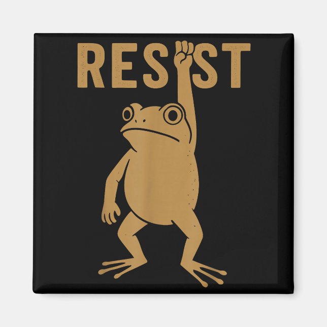 Rtland Frog Funny City Art - Rtland Frog Protest  Magnet (Framsidan)