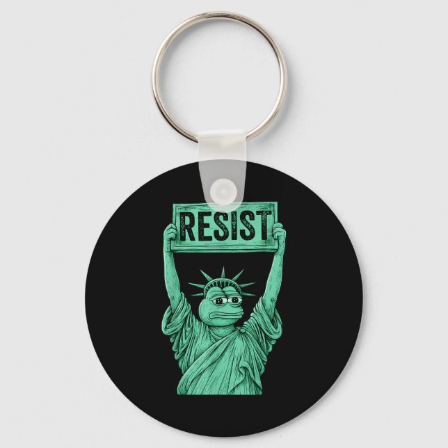 Rtland Frog Funny City Art - Rtland Frog Protest  Nyckelring (Framsida)