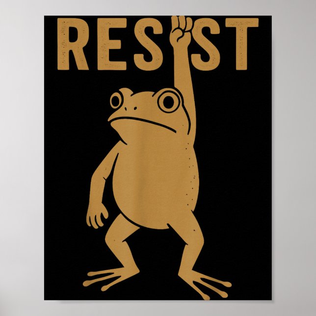 Rtland Frog Funny City Art - Rtland Frog Protest  Poster (Framsidan)