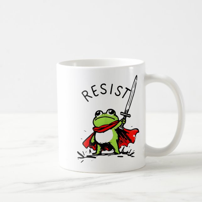 Rtland Frog Protest Resist Funny Frogs Activist  Kaffemugg (Höger)