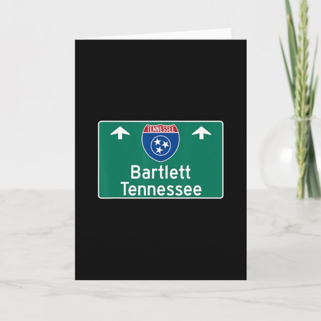 Rtlett Tennessee Interstate Highway Semester Prese Kort (Framsida)