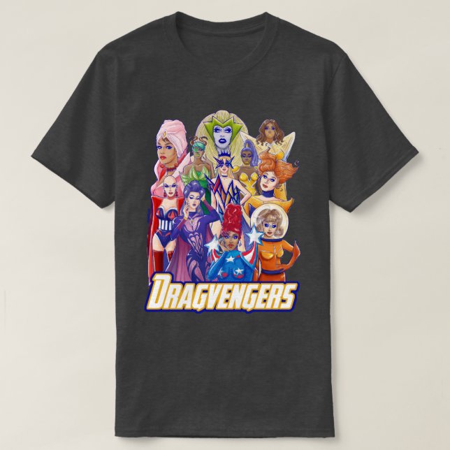 Ru Pauls Dragvengers Alla vinnare T Shirt (Design framsida)