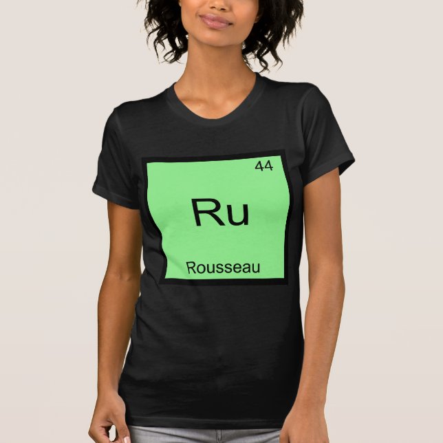 Ru - Rousseau Roligt Kemisymbol T-Shirt (Framsida)