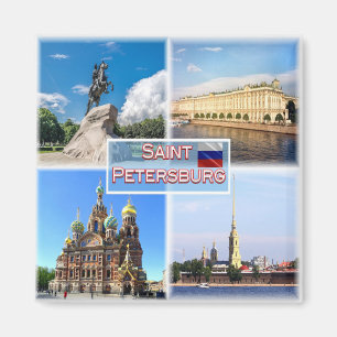 RU Sankt Petersburg - Bronze Horseman - Hermitage Magnet