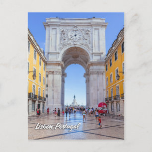 Rua Augusta Arch i Lissabon Vykort