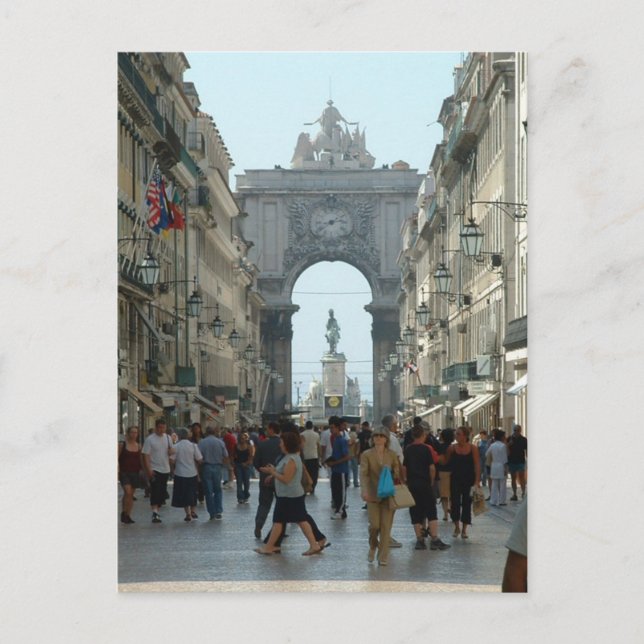 Rua Augusta - Lissabon Vykort (Framsida)