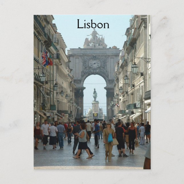 Rua Augusta - Lissabon Vykort (Framsida)