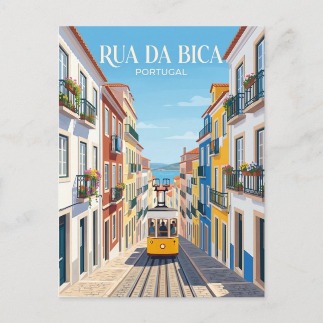 Rua da Bica Portugal Vykort (Framsida)