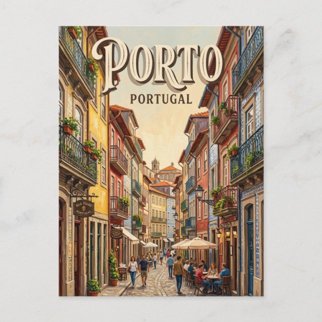 Rua das Flores Portugal Vykort (Framsida)