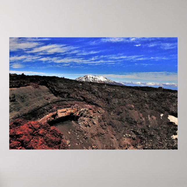 Ruapehu och Ngaurahoe Crater Poster (Framsidan)