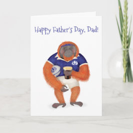 Ruaridh-kortet för rugby orangutan Fars dag Kort
