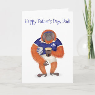 Ruaridh-kortet för rugby orangutan Fars dag Kort