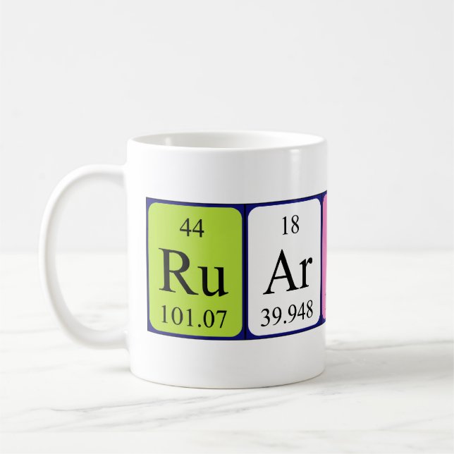 Ruaridh Periodisk bord namn mugg (Vänster)