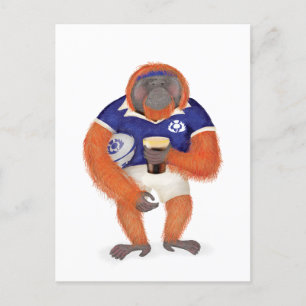 Ruaridh, rugby orangutan-vykort vykort
