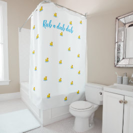 Rub-a-Dub-Dub Anka Shower Curtain