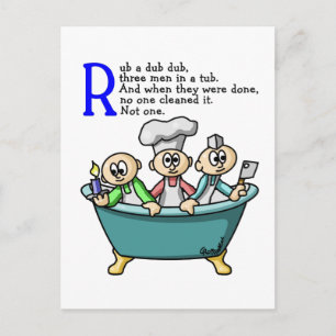 Rub A Dub Dub Vykort