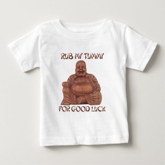 RUB MIN TUMMY FOR LYCKA TILL T-shirt (Framsida)