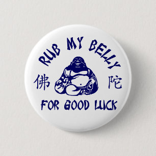 Rub my Buddha Belly för lycka till Knapp