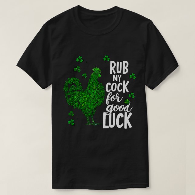Rub My for Bra Funny St Patrick Day Chicken T Shirt (Design framsida)