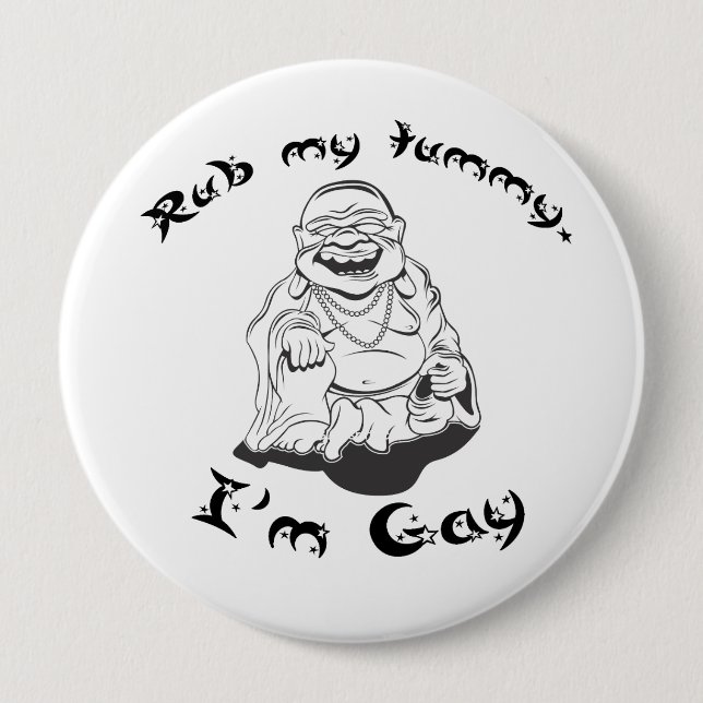 RUB MY TUMMY - IM GAY KNAPP (Framsida)