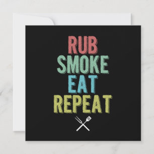 Rub Smoke Barbecue Party, dess grilltid Inbjudningar