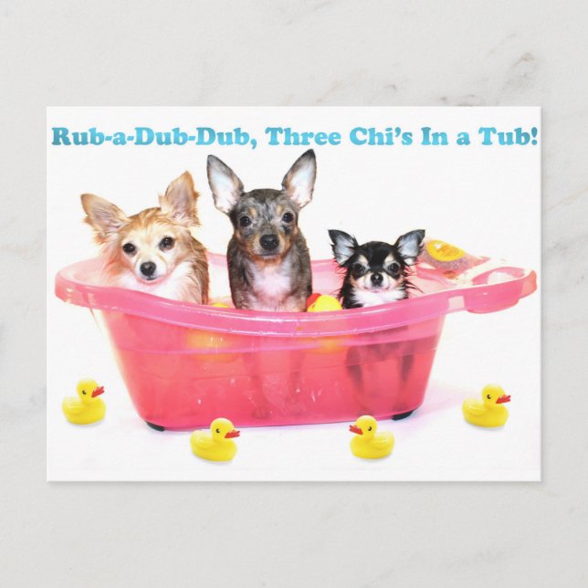 Ruba en Dub Dub Tre chis i en tub Vykort (Framsida)