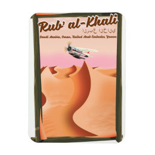 Rub'al Khali Saudiarabien semester poster. Magnet