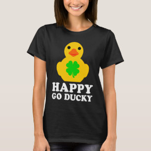 Rubber Anka Älskare Lycklig Go Ducky Klöver St Pat T Shirt