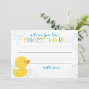 Rubber Anka Baby Shower Adress for Mamma Card Rådkort