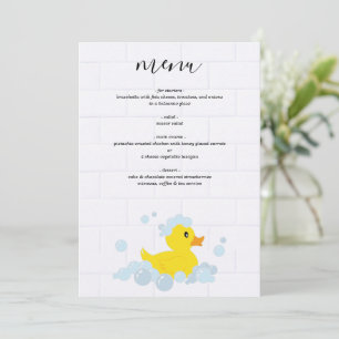Rubber Anka Baby Shower Meny
