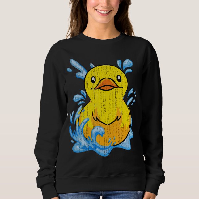 Rubber Anka Bath Leksak Duckie Duckling Cute Rubbe T Shirt (Framsida)