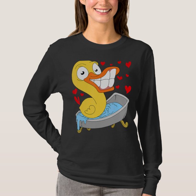 Rubber Anka Bath Leksak Duckie Duckling Rubber Ank T Shirt (Framsida)