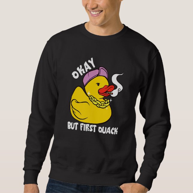 Rubber Anka Bling Anka Quack First Rubber Anka Lång Ärmad Tröja (Framsida)