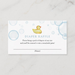 Rubber Anka Diaper Raffle-inmatningskort Tilläggskort