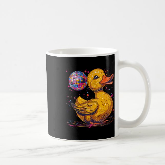Rubber Anka Disco Boll Artwork Dancing Rubber Anka Kaffemugg (Höger)