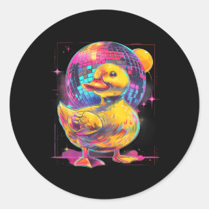 Rubber Anka Disco Music Dancing Rubber Duckie Disk Runt Klistermärke