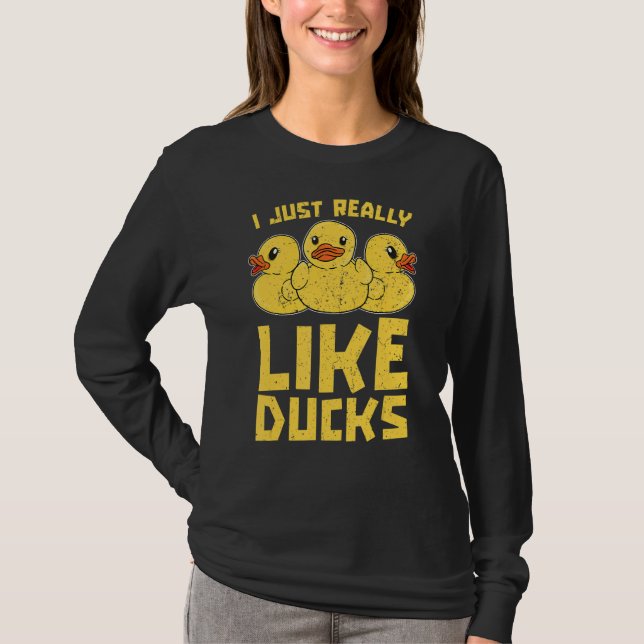 Rubber Anka Duckling Duckie Bath Leksak Rubber Ank T Shirt (Framsida)