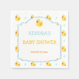 Rubber Anka Ducky Gender Neutral Aqua Gult Pappersservett