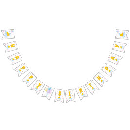 Rubber Anka födelsedag med bubblor och konfetti Vimplar