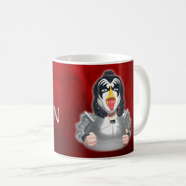 Rubber anka för kyssmusikband - CelebriDucks gen Kaffemugg (Framsida höger)