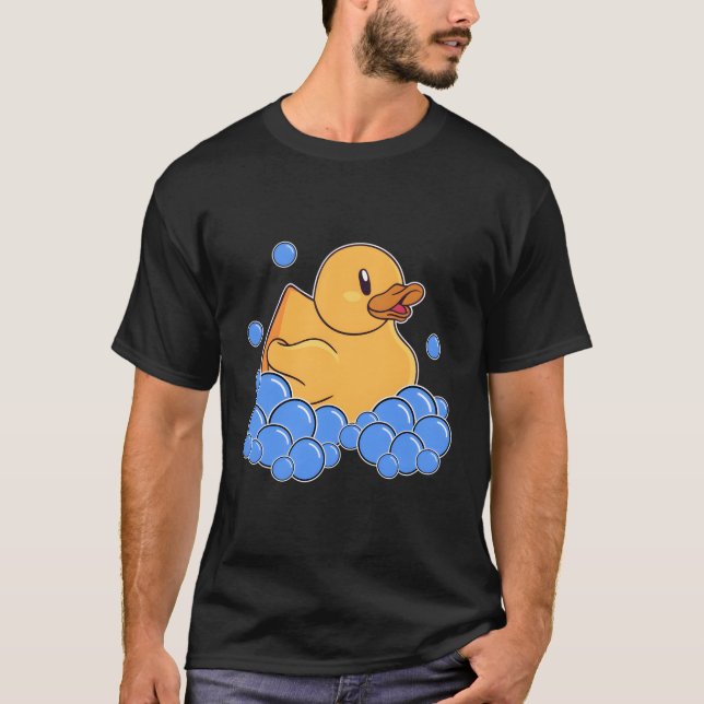 Rubber Anka ger Bath Time Rubber Ducky till Chris T Shirt (Framsida)