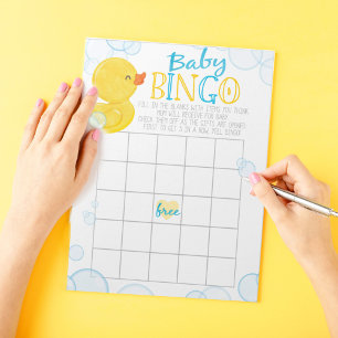 Rubber Anka Gift Bingo Baby Shower Game Pack Anteckningsblock