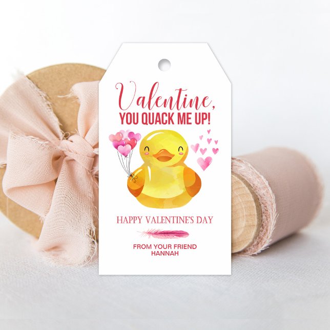 Rubber Anka Gift-Märkre, Classroom Valentines Märk Presentetikett (Skapare uppladdad)