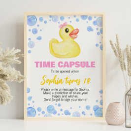 Rubber Anka Girl Birthday Capsule-tecken Poster