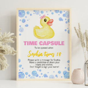 Rubber Anka Girl Birthday Capsule-tecken Poster