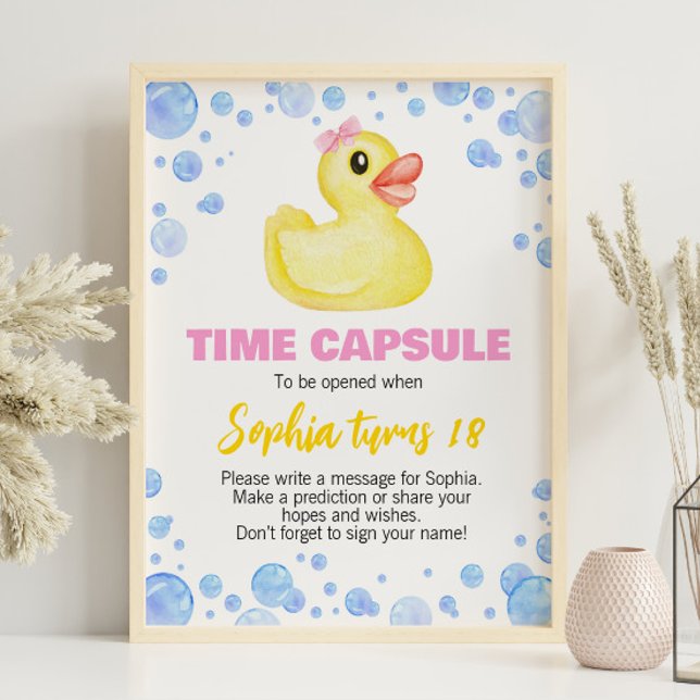 Rubber Anka Girl Birthday Capsule-tecken Poster (Skapare uppladdad)