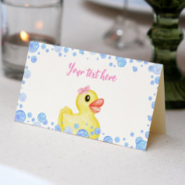 Rubber Anka Girl Birthday Place Card Placeringskort