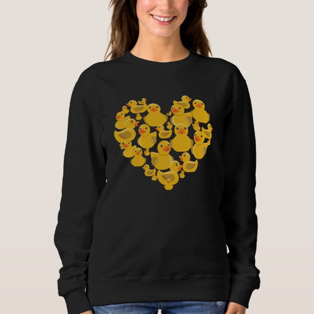 Rubber Anka Heart. Ducky Quack T Shirt (Framsida)