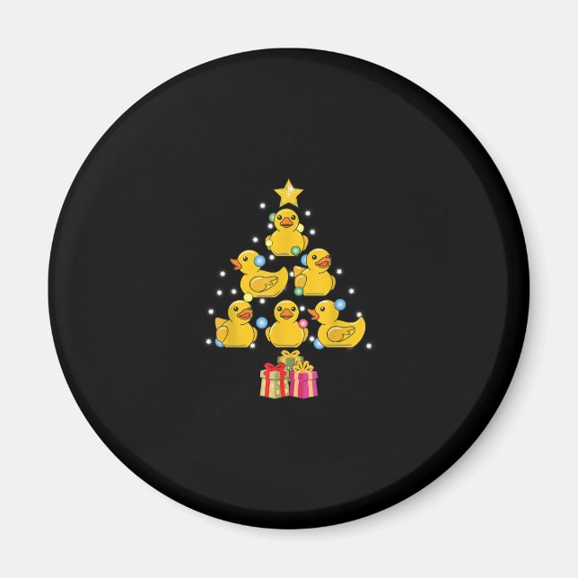 Rubber Anka Julgran Duckie Quack jul Magnet (Framsidan)